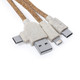 CHARGING CABLE CORK AND WHEAT STRAW MICRO USB, TYPE C AND LIGHTING