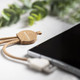 CHARGING CABLE CORK AND WHEAT STRAW MICRO USB, TYPE C AND LIGHTING