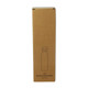 A drink bottle in a brown cardboard box, featuring a simple outline design and a logo.