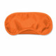 An orange eye mask designed for comfort and relaxation.