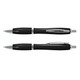 A set of Vistro Pen - Colour Match plastic pens in black, featuring a sleek design with silver accents.