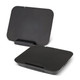 A Lynx Wireless Charging Stand in a sleek black design, featuring a flat surface and a small dock for device placement.