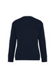 A women's wool mix cardigan in navy, featuring long sleeves and a simple design. Includes a logo detail.