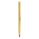 A bamboo pencil with a grey lead tip, featuring a hexagonal shape and a natural bamboo finish.