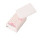 A pack of white pocket tissues with a patterned design and a logo, containing two sets of four-ply tissues.