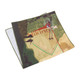 Quick dry towel in various shades of green with a hiking-themed design and logos. Ideal for leisure and outdoor activities.