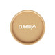 A small cylindrical paper box in natural brown with a logo on the top. Dimensions are 65 x 130mm.