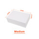 A medium, white foldable magnetic box with dimensions of 32cm x 26cm x 10.5cm, featuring a ribbon and a logo.