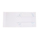 A foldable magnetic box in white with adhesive corners, designed for packaging with an elegant ribbon.