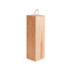 A wooden wine box in light timber, featuring a rope handle and a sleek, minimalist design.