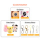 Custom animal keyrings featuring various shapes, eye options like glitter or embroidery, and accessory choices in multiple styles.