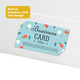 A4 full colour presentation folder with a built-in slot for a business card, featuring a floral design.