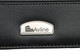 A black Meridian A5 portfolio featuring a silver logo plate. It has a textured surface for added style.