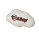 An inflatable cloud in white with a logo, featuring a smooth, rounded shape ideal for events and exhibitions.