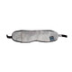 A grey Bluetooth sleep headphone band with a black trim and a logo on the side.