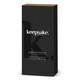 A black box containing a candle accessory set, featuring a minimalistic design and a logo.