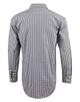 A black and white gingham check roll-up long sleeve shirt with a button-up design and a logo.