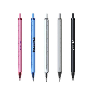 1-PCS204 - Ruler Pen - Colour Barrel - Available for customization as a ...