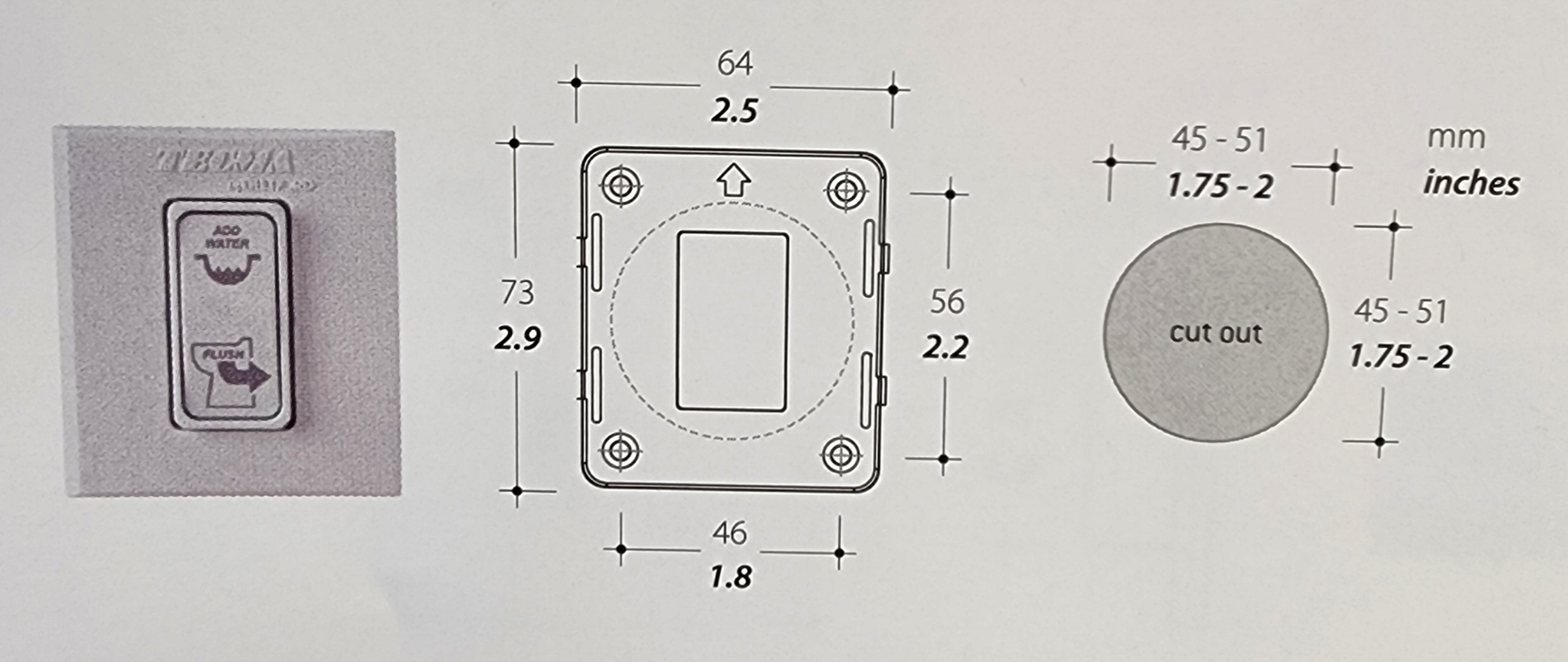 Fresh Water Solenoid Kit -12v, EasyFit, Compass, Nano - Marine