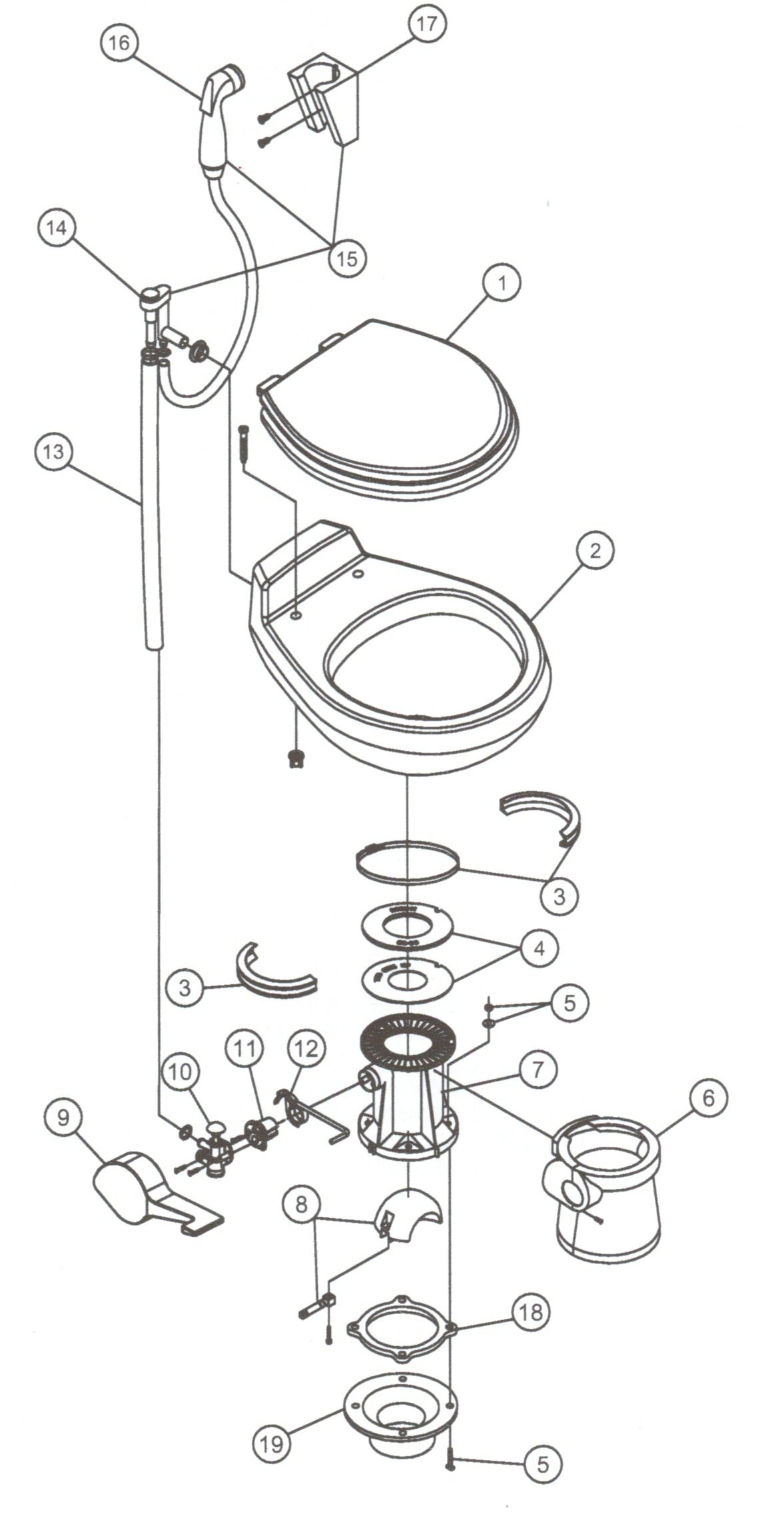 dometic 300 rv toilet parts diagram