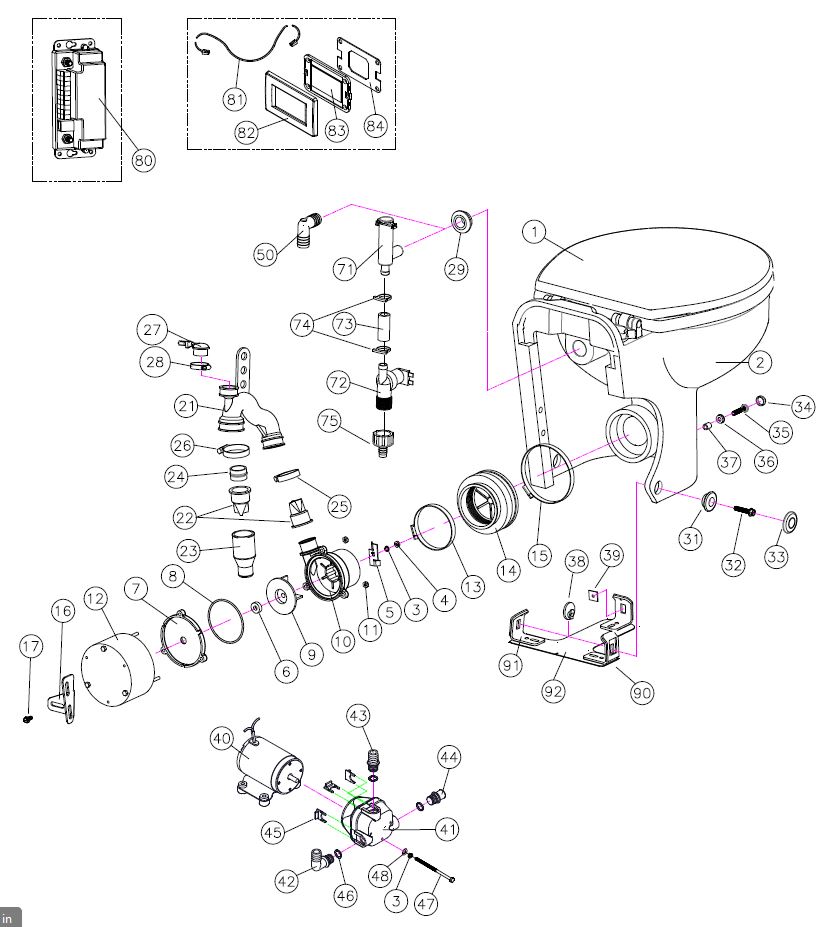 Gasket Paper Crown Inlet - Marine Sanitation & Supply