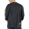 Ed Hardy Men's Black Vintage Wash Crew Neck Long Sleeve T-shirt