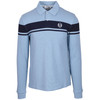 Sergio Tacchini Men's Long Sleeve New Young Line Retro Blue Navy Polo Shirt