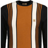 Gabicci Vintage 70s Cruger Mods Black Crew Neck Vertical Stripe Pullover Jumper