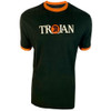 Trojan Records Ska Reggae Rasta Black Logo Ringer T-Shirt