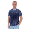Fila Mens Retro Freddie Check Pattern Ringer Cotton T-Shirt