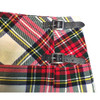 Viper London 13 Inch Cream/Red/Yellow Tartan Micro Mini Kilt Skirt