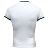 Fans London White/Black Mens Contrast Fitted Muscle Skinny 100% Cotton T-Shirt