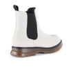 Cipriata Women's Jessica Gusset & Zip White Vegan Chelsea Boots
