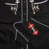 Mens Red Star Rodeo Cowboy Rockabilly Line Dancing Western Embroidered Shirt
