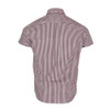 Relco Mens Gingham Short Sleeve Burgundy Classic Mod Button Down Shirt