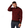 Viper London Stripe Knitwear Jumper Black/Red Punk Goth Halloween