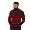Viper London Stripe Knitwear Jumper Black/Red Punk Goth Halloween