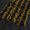 Chenaski Black/Gold Ruffle Ruche Frill Dinner Tuxedo Retro 70s Shirt
