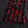 Chenaski Black/Red Ruffle Ruche Frill Dinner Tuxedo Retro 70s Shirt