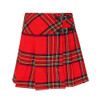 Viper London Wrap Mini Skirt 16.5 Inch Red Tartan Plaid Pleated Kilt Skirt