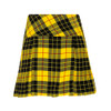 Women's Viper London 16.5 Inch Wraparound Yellow Tartan Kilt Skirt