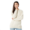 Aran Woollen Mills Unisex Super Soft Merino Cable Aran Sweater