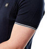Trojan Mens Records Retro Self Stripe Fine Gauge Navy Polo Shirt