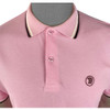 Trojan Records Men's Pink Retro Tipped 2 button Polo Shirt