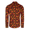 Chenaski Mens Dots & Spots 70s Retro Op Art Brown Shirt