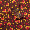 Chenaski Mens Dots & Spots 70s Retro Op Art Brown Shirt