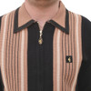 Gabicci Clothing Mens 70s Zip Thru Gregory Isaacs Collaboration Black Knit Top