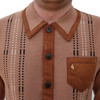 Gabicci Mens Gregory Isaacs Collaboration Jimmy Button Thru Hay Brown Shirt