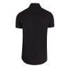 Mens Relco Oxford Short Sleeve Black Button Down Mod Shirt
