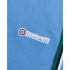 Lambretta Mens Mod Triple Tip Blue Polo Shirt With White Navy Lake Blue Tipping